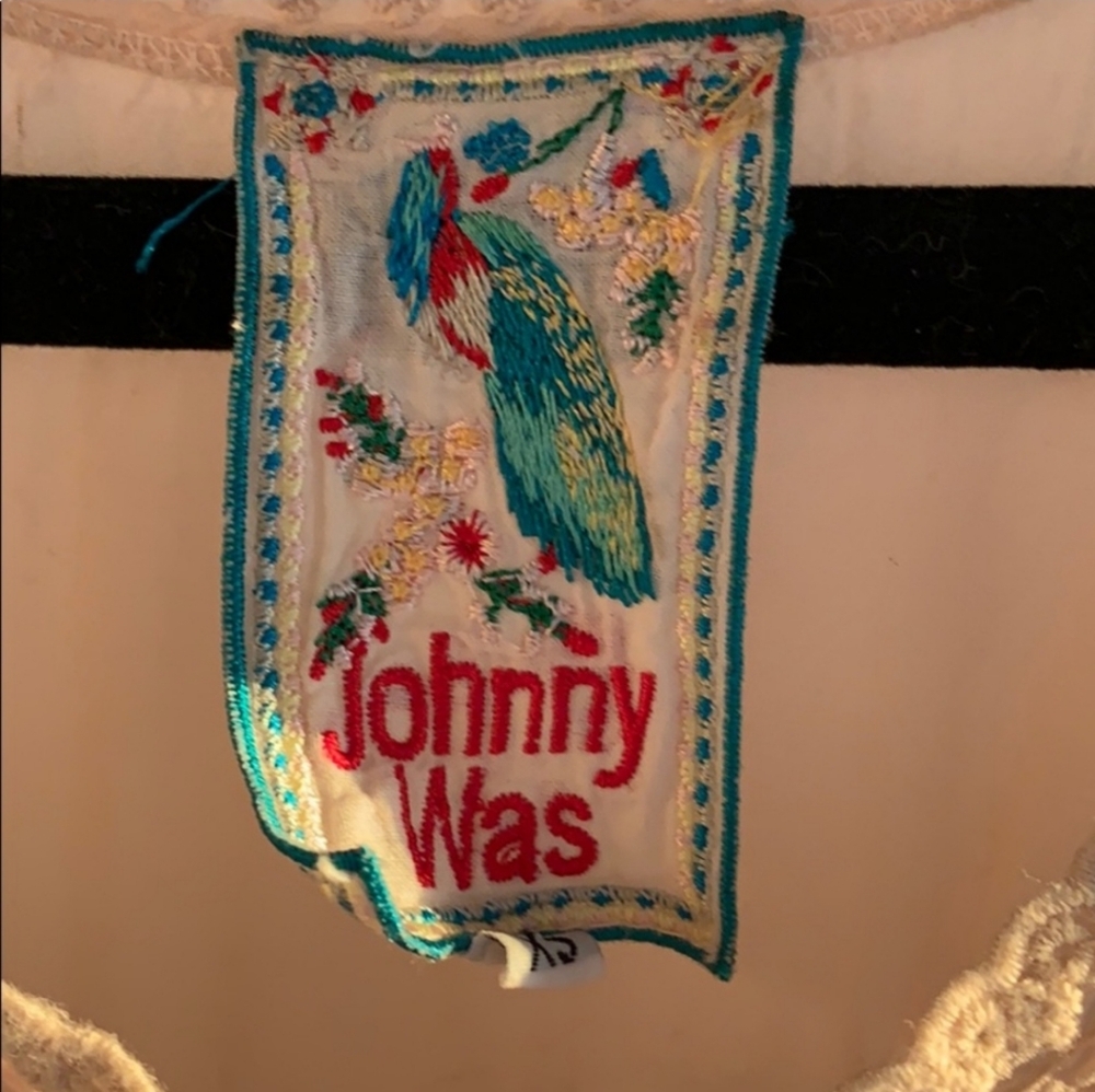 JOHNNY WAS Oversived Hi-Lo Romantic Feminine Boho Top Size XS RUNS LARGE - Picture 7 of 8